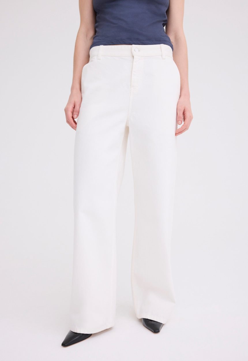 Jac + Jack Rivet Cotton Twill Pant - Ice Cream